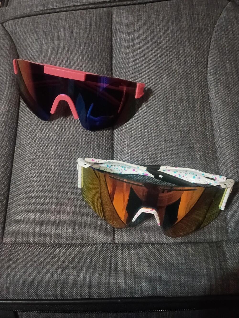 Kids Pink Shield Sunglasses with Mirror Lenses